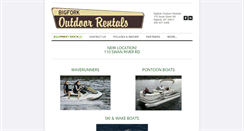 Desktop Screenshot of bigforkoutdoorrentals.com