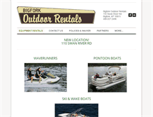 Tablet Screenshot of bigforkoutdoorrentals.com